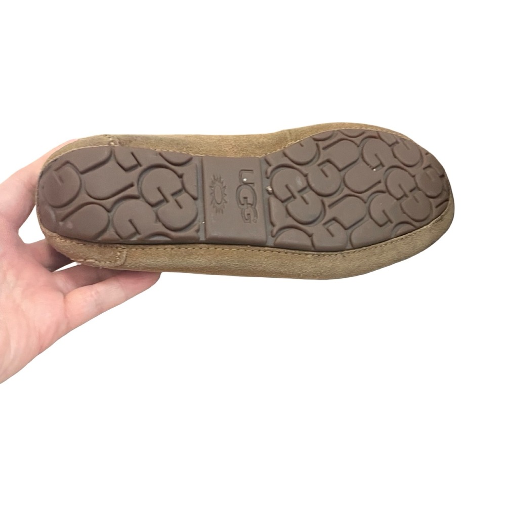 UGG Dakota Chestnut Suede Moccasin Slippers 1107949 Womens 7 lined cozy warm - Picture 6 of 7